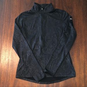 Nike Pro Dri Fit Half Zip Black Snake Skin Pattern